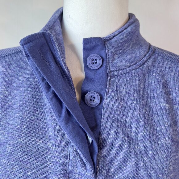 💜Mountain Warehouse Quarter-button up Sweater cozy purple - Size US 8 - Picture 2 of 13